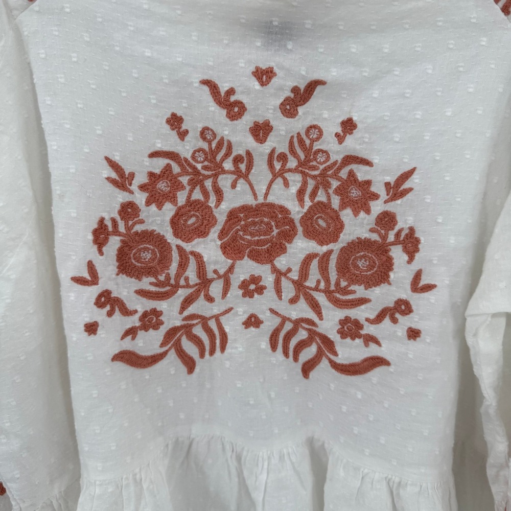 Universal Thread White Terracotta Embroidered Flo… - image 4